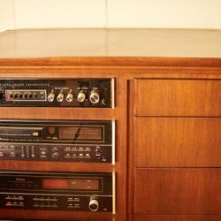 McIntosh Stereo System Housed in A Custom Furniture Cabinet Used