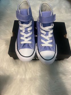 New in box purple high top converse shoes size 1