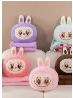 Labubu 2-in-1 Plush Pillow and Blanket Combo 46/80
