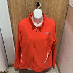 The North Face Orange Zip Up Jacket