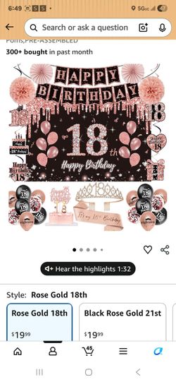 18th bday decor