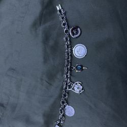 Sterling Silver Bracelet With Charms 