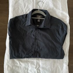 H&M Black Long Sleeve Dress Shirt