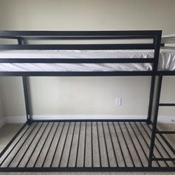Modern Low Profile Twin Bunk Bed