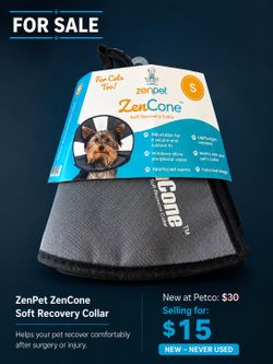 ZenPet ZenCone Soft Recovery Collar – Size Small (NEW)