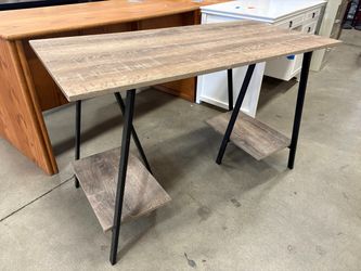 Contemporary Walnut Finish Desk