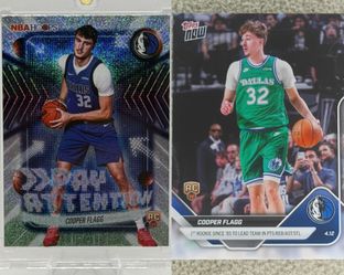 2025-26 Cooper Flagg Topps NBA Hoops Pay Attention Pixel Burst Rookie
2025-26 Cooper Flagg Topps Now Rookie #253