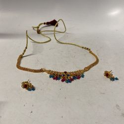 Custome Made Costume Gold Necklace and earrings set