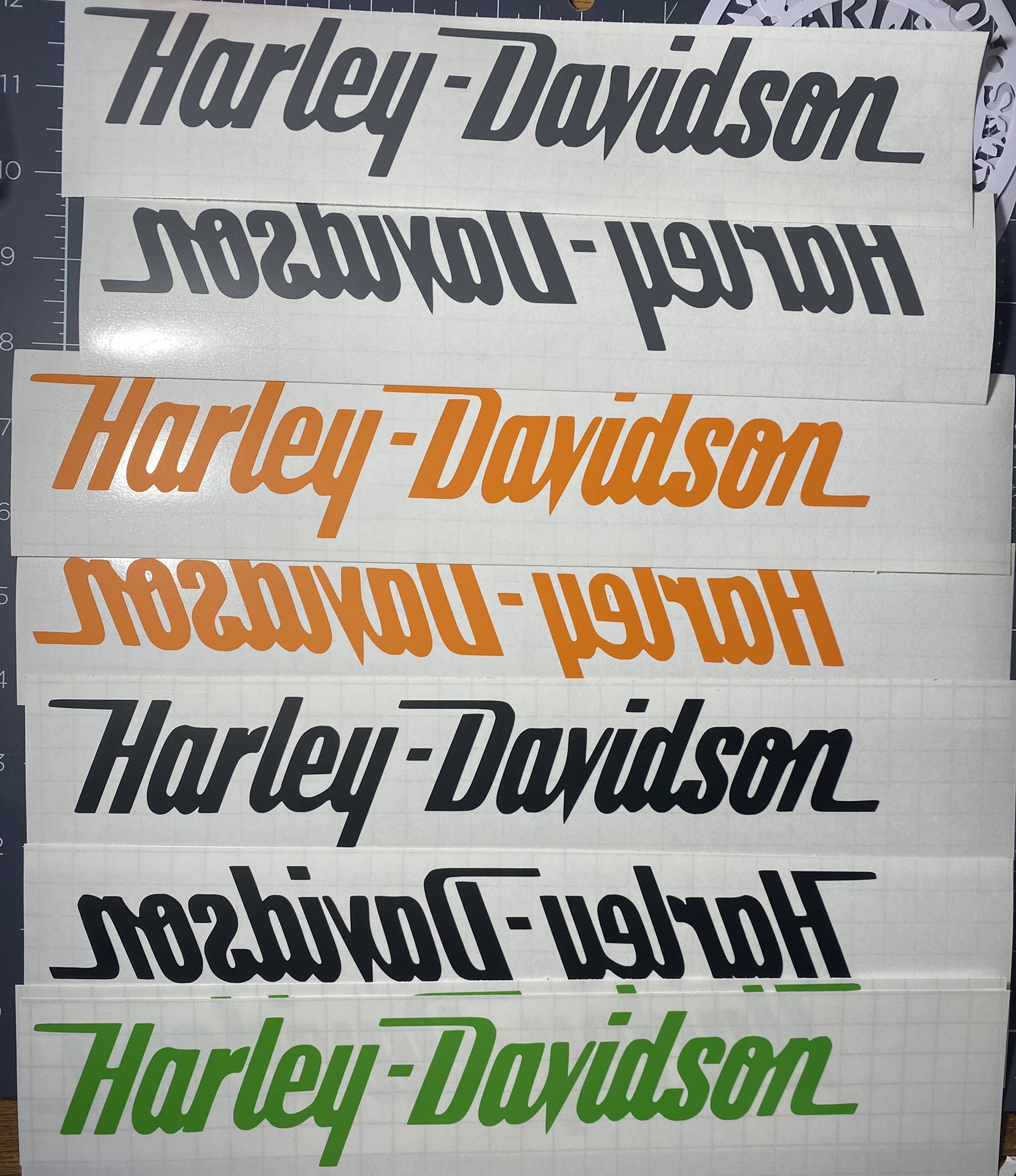 Harley Davidson Set Of 2 Vinyl Decals 