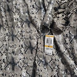 Style & CO. Woman- Women's  Sequined Snake Print Blouse