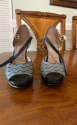 Brand new black and white heels