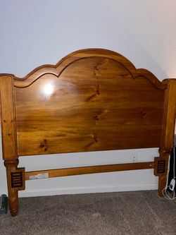 Vintage solid wood queen bed