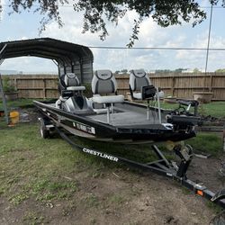 Trade For Truck 2013 crestliner tc 18 ft with boat live scope