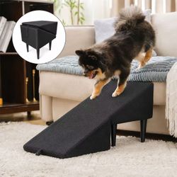 New In Box Dog Ramp for Small Dogs 14 Inch Tall Wide Foldable Dog Stairs Ottoman for Bed and Couch 2 in 1 Pet Ramp And Split Ottoman Design Non-Slip 