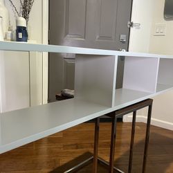 White Divided Storages Open Shelf