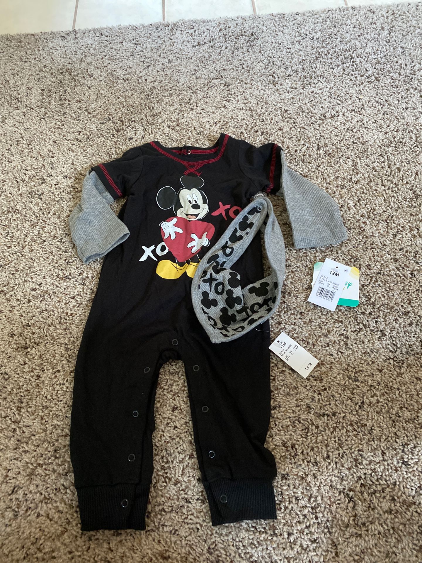 Mickey Mouse pants Onesie