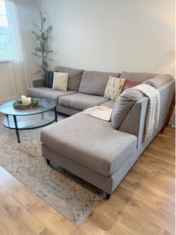 Clean sectional couch delivery available
