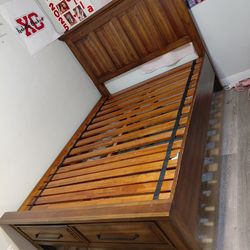 Brown Queen Wooden Bedframe