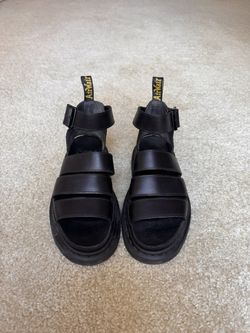 Dr. Martens Clarissa Gladiator Sandals, Black Leather, Women's Size 7