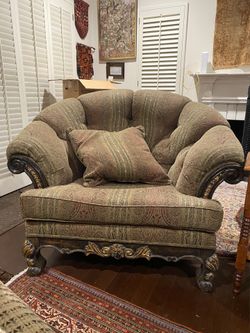 Antique Large Throne Armchair