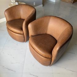 New Leather Swivel Chairs