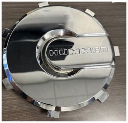 A New Pair Chrome Wheel Center Cap fits OEM Factory GM Hummer H2 20 inch 6