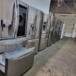 💯💯REFRIGERATOR LG STAINLEES STEEL WITH SHOSE CASE WITH DOUBLE ICE MARKER 🧊 