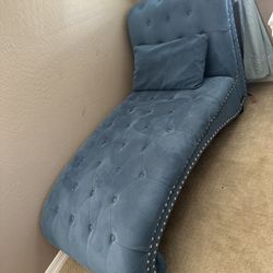 Teal Chaise 