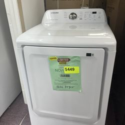 Samsung 7.2-cu ft Reversible Side Swing Door Gas Dryer (White)