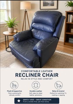 Leather recliner