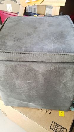 Small grey ottoman