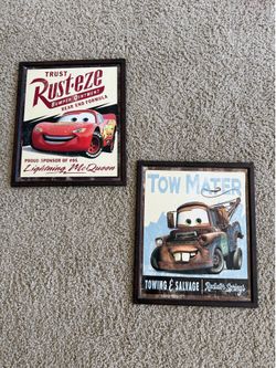 Pixar's Cars Metal Hangable Posters