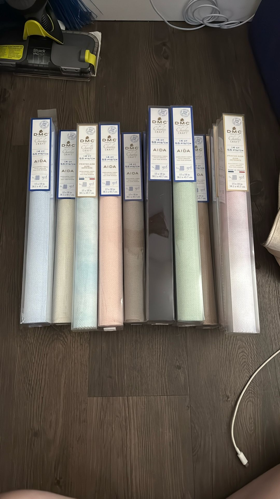14ct DMC Charles Craft Cloth - 18 Total