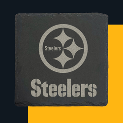 Pittsburgh Steelers 4pc Set Stone Coasters Laser Engraved