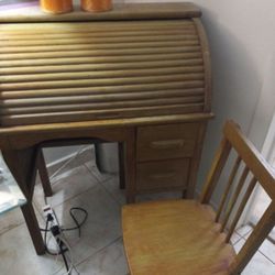 Antique Roll Up Desk