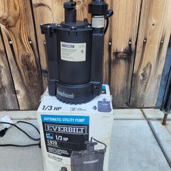 Everbilt 1/3 HP Submersible Automatic Utility Pump 