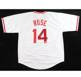 Pete Rose Signed Jersey Jsa Coa