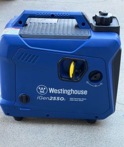 Westinghouse iGen 2550c Portable Inverter Generator I used it for 4 days works perfect starts on 1st pull comes with accessories for propane tank 375$