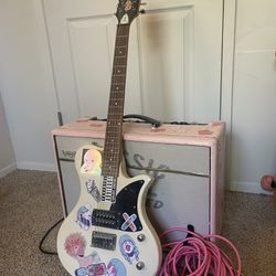 Vox Amp and First Act Guitar 