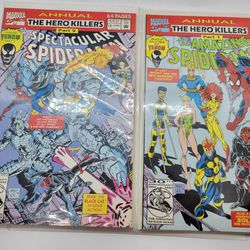 Marvel Comics The Amazing Spiderman 26 Annual Hero Killers Part 1 Spectacular Spiderman 12 Annual The Hero Killers Part 2 Venom 1 2