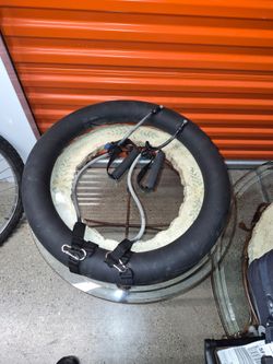 Exercise ball ring with bands