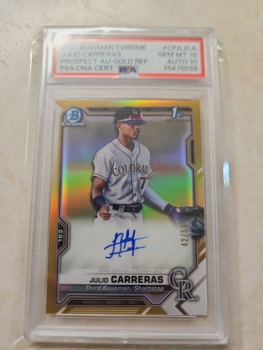 Auto Numbered Baseball Card