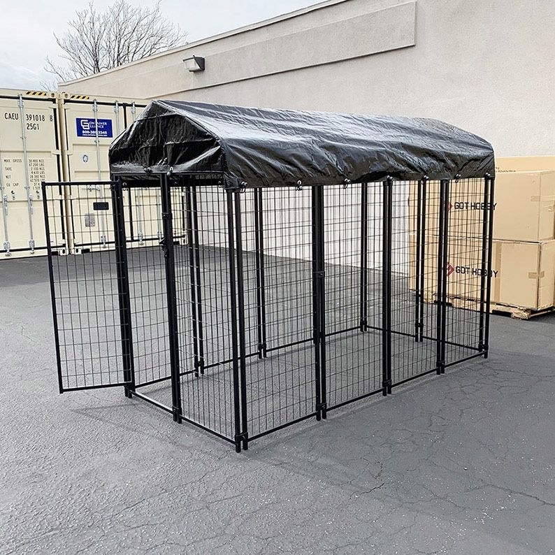 (New in box) $290 Large Heavy Duty Dog CagePet  Crate Kennel with Cover 8x4x6 FT 