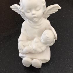 Goebel Figurine Of W. Germany  Angel Holding The Christ Child