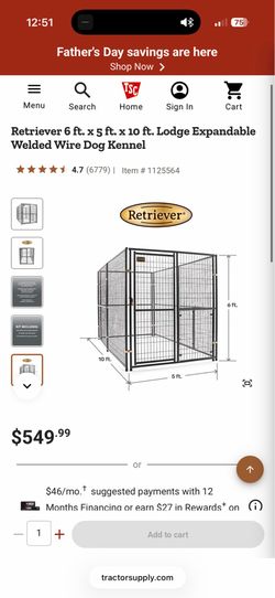 Lodge Expandable Dog Kennel