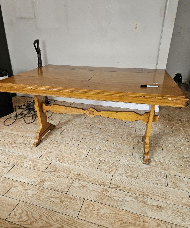 Antique Table 100+ Yrs Made In Portland Oregon