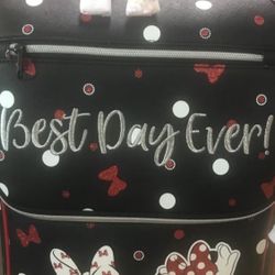 Disney Parks Minnie Mouse Best Day Ever rolling Luggage