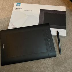 Black Drawing Tablet Huion With Pen