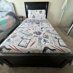 Brown Twin Bed Frame