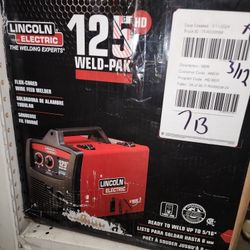 Lincoln Electric
125 Amp 115-Volt Weld-
Pak 125 HD Flux-Cored
Wire Welder Kit with .0.